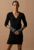 Robe Col V - Joy - Noir