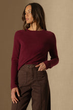 Pull Col Bateau - Megan - Bordeaux