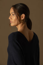 Pull Col V Devant Et Dos - Lova - Navy