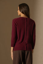 Jersey Cuello Redondo - Whitney - Burdeos