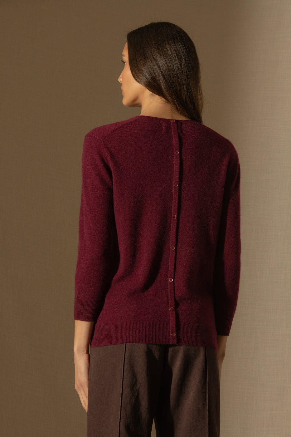 Jersey Cuello Redondo - Whitney - Burdeos