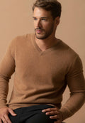 Maglione Scollo a V Alexander - Nocciola