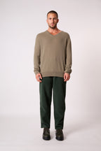 Pull Col V Alexander - Vert Armée