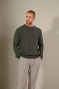 Jersey de cuello redondo - Blake - Caqui jaspeado