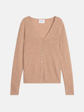 Cardigan Col V - Paige - Camel Chiné