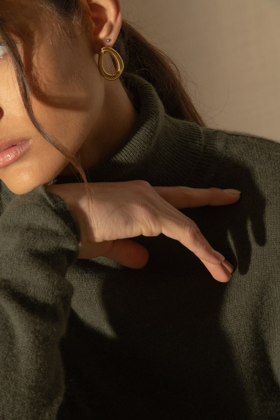 Turtleneck Sweater - Ashley - Khaki
