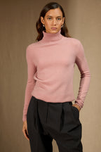 Pull Col Roulé Ashley - Bois De Rose