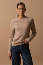 Pull Col Rond - Whitney - Camel Chiné