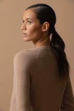 Pull Col Rond Whitney - Camel Chiné