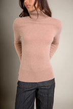 Roll-Neck Jumper - Tracy - Camel Marl