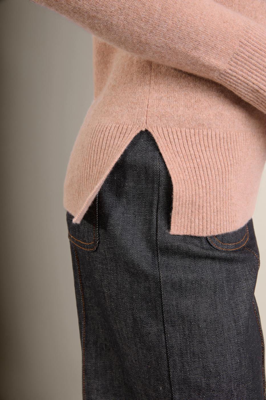 Roll-Neck Jumper - Tracy - Camel Marl
