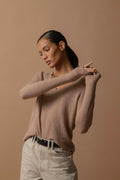 Pull Col V - Shannon - Camel Chiné