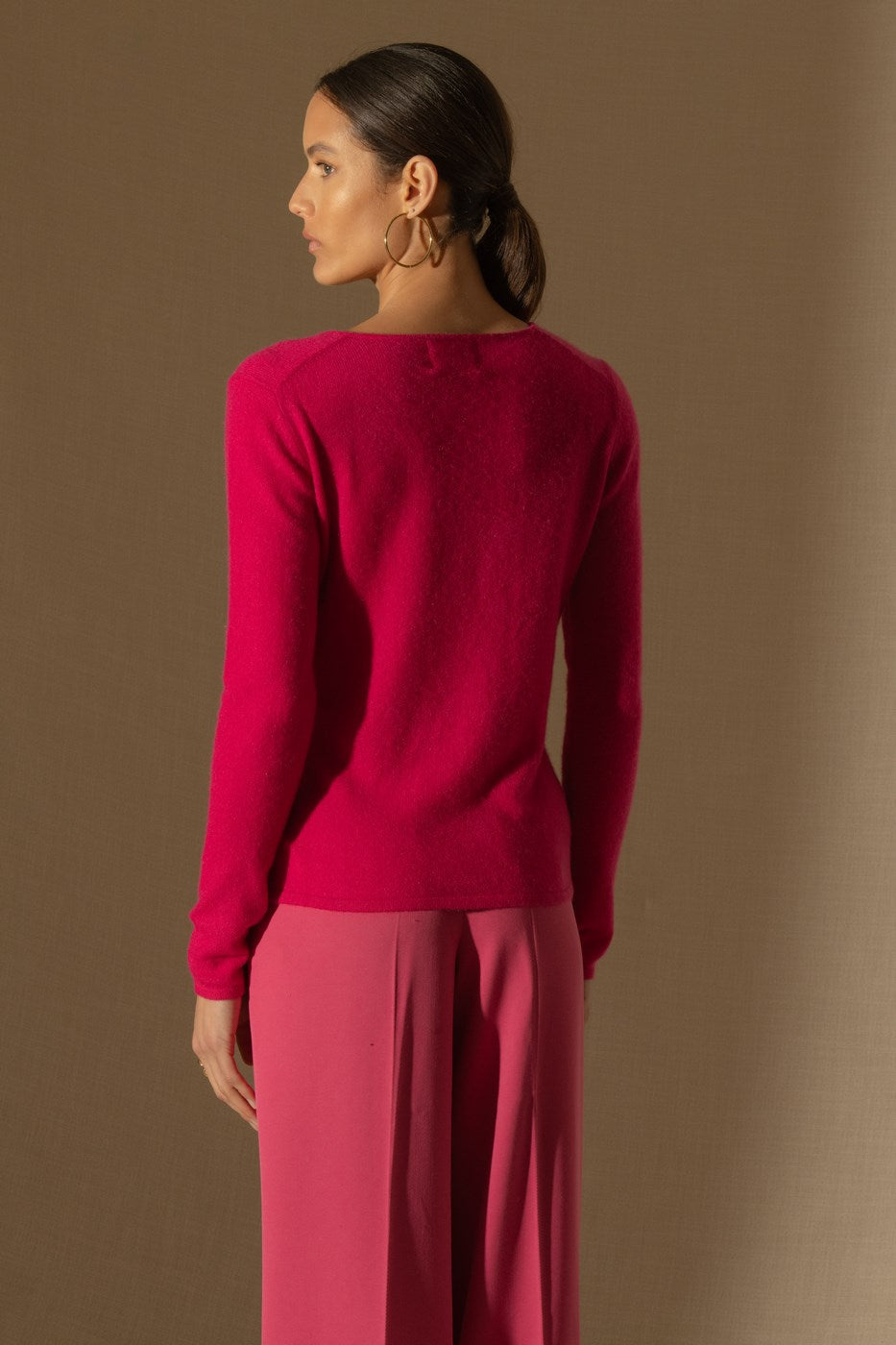 Pull Col V - Shannon - Fuchsia
