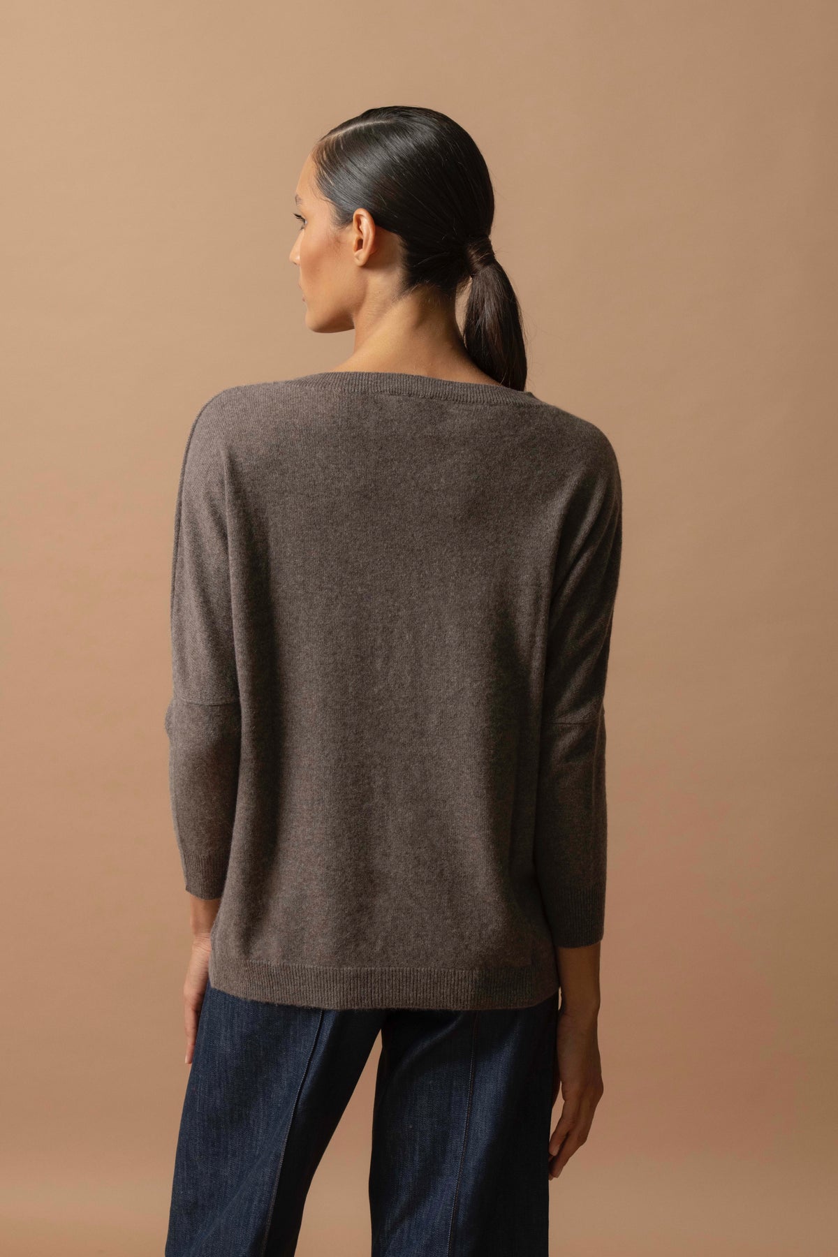 Maglione a Pipistrello Molly - Tortora Melange