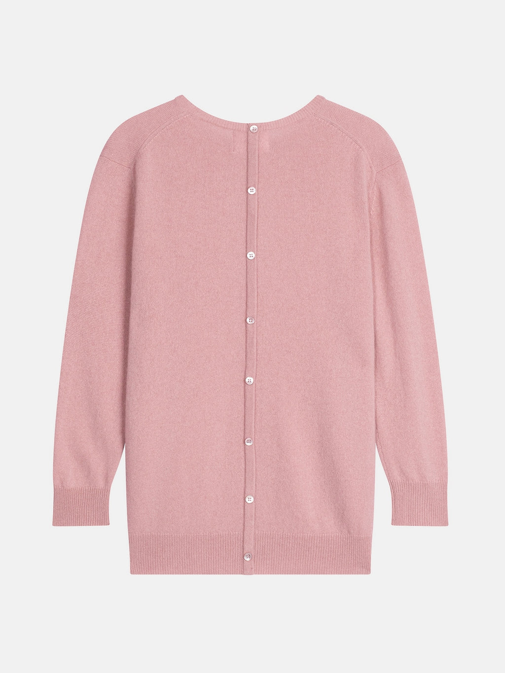 Pull Col Rond Boutonné Dos Vanessa - Bois De Rose