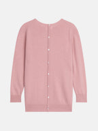 Pull Col Rond Boutonné Dos Vanessa - Bois De Rose