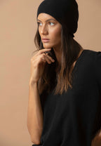 Camiseta con cuello de pico - Efimia - Negro