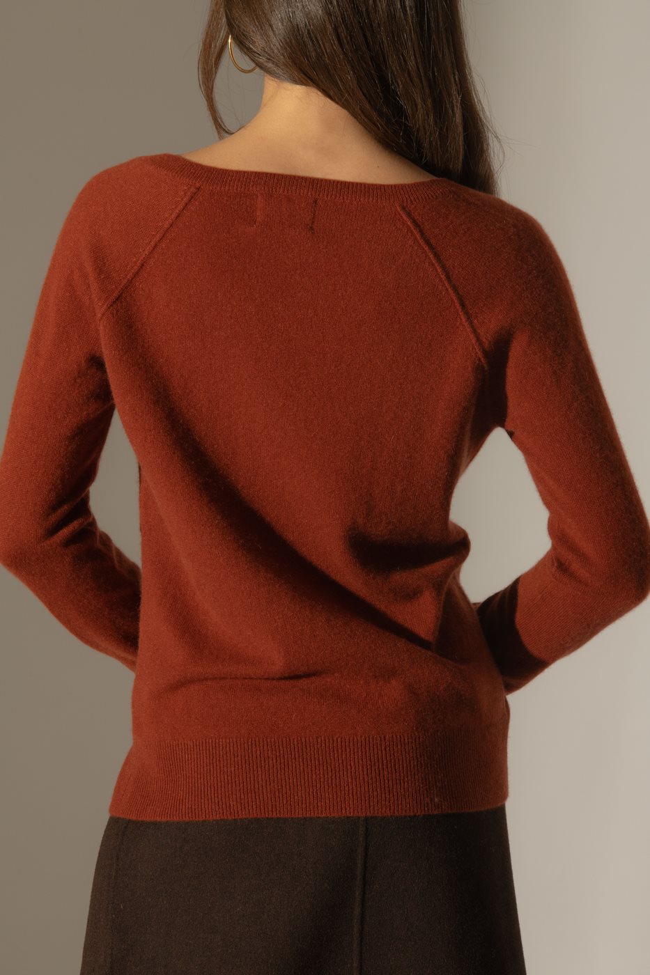 Pull Col V Penelope - Écureuil