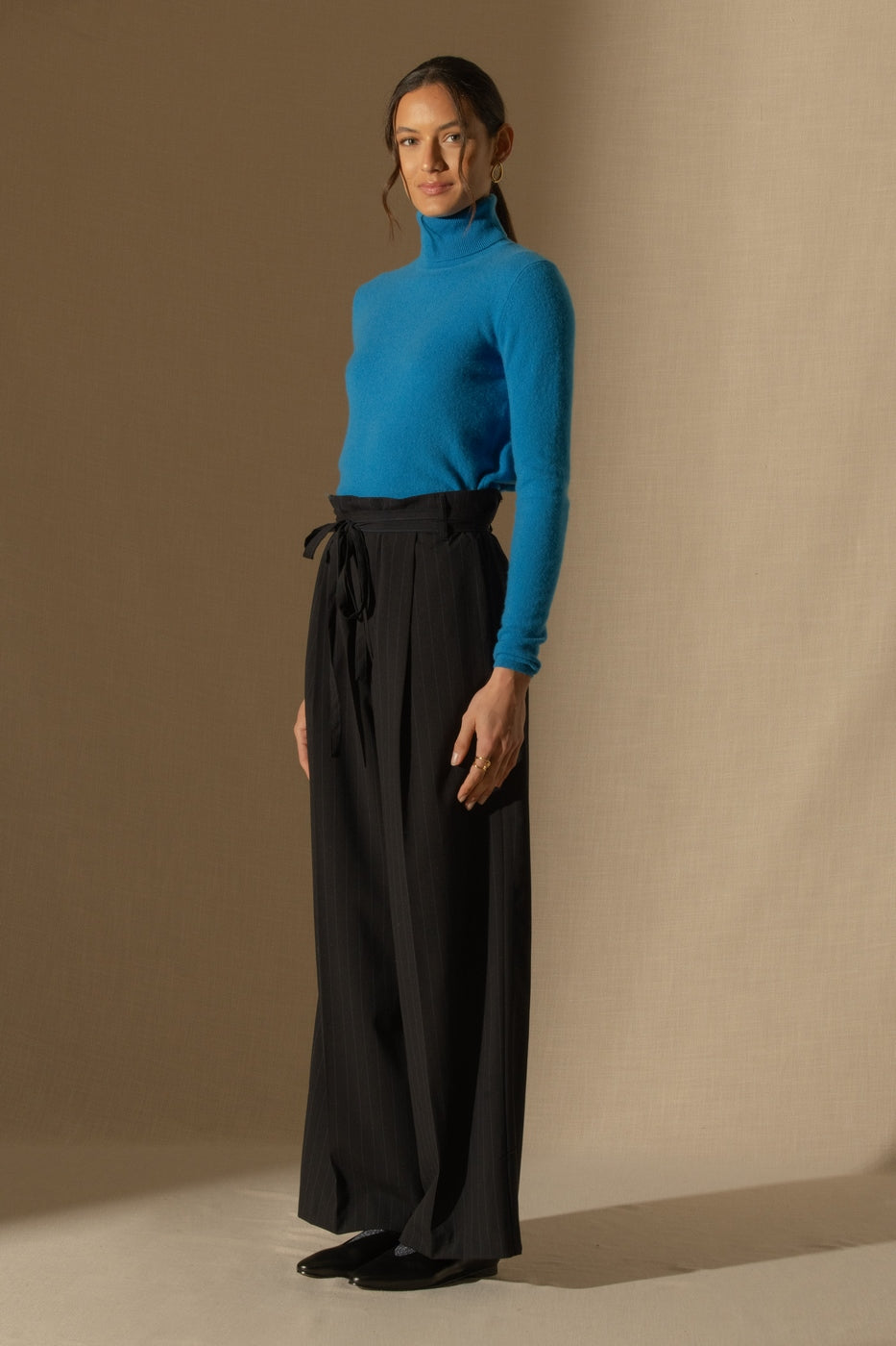 Pull Col Roulé - Ashley - Azur