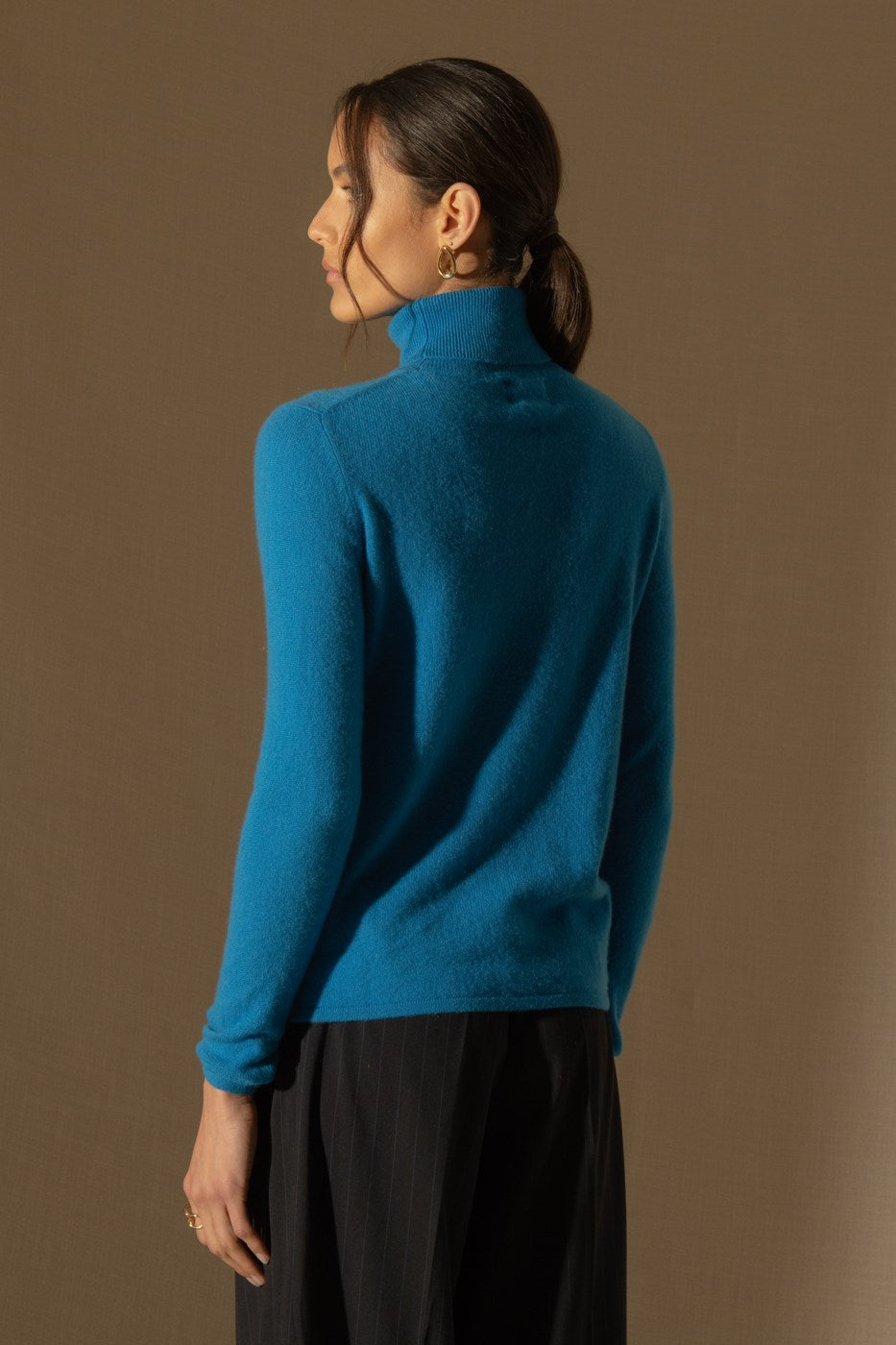 Pull Col Roulé - Ashley - Azur
