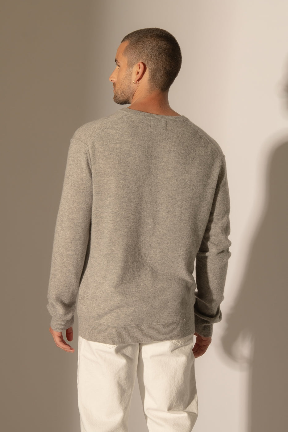 V-Ausschnitt-Pullover Lorenzo - Nuage Melange
