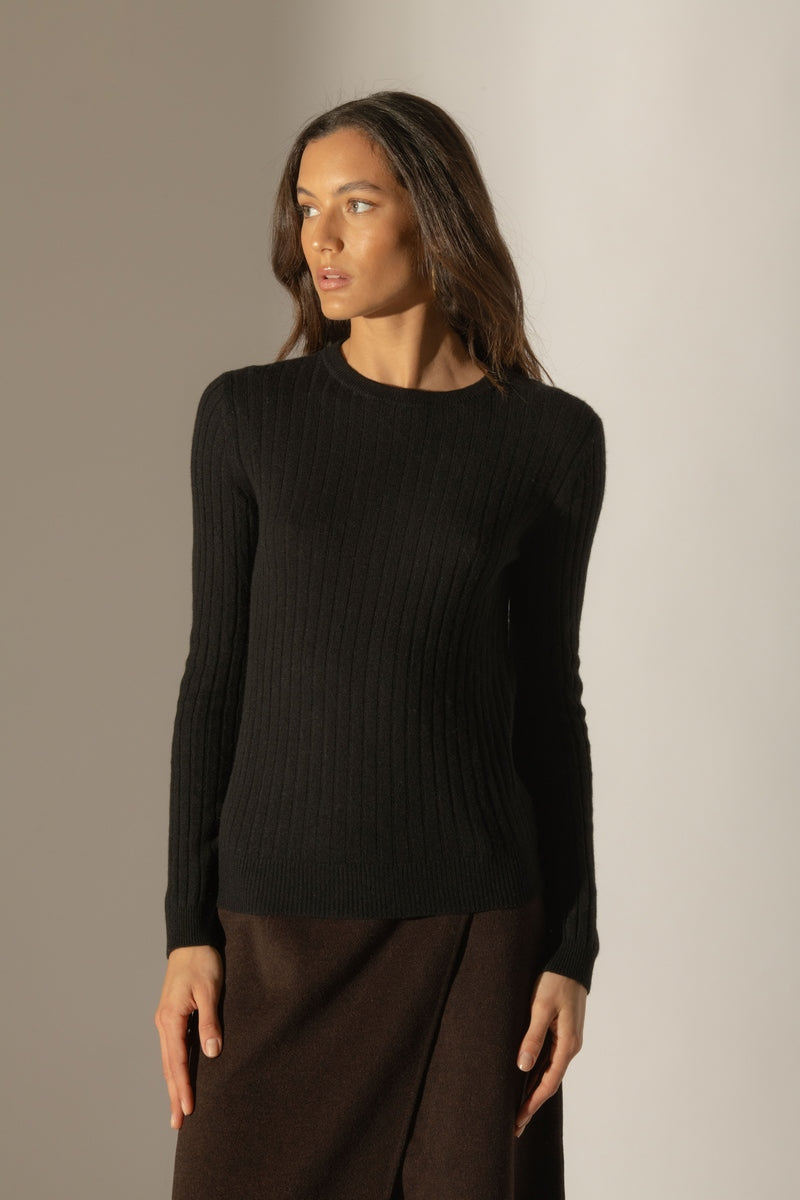 Round Neck Sweater - Kylie - Black