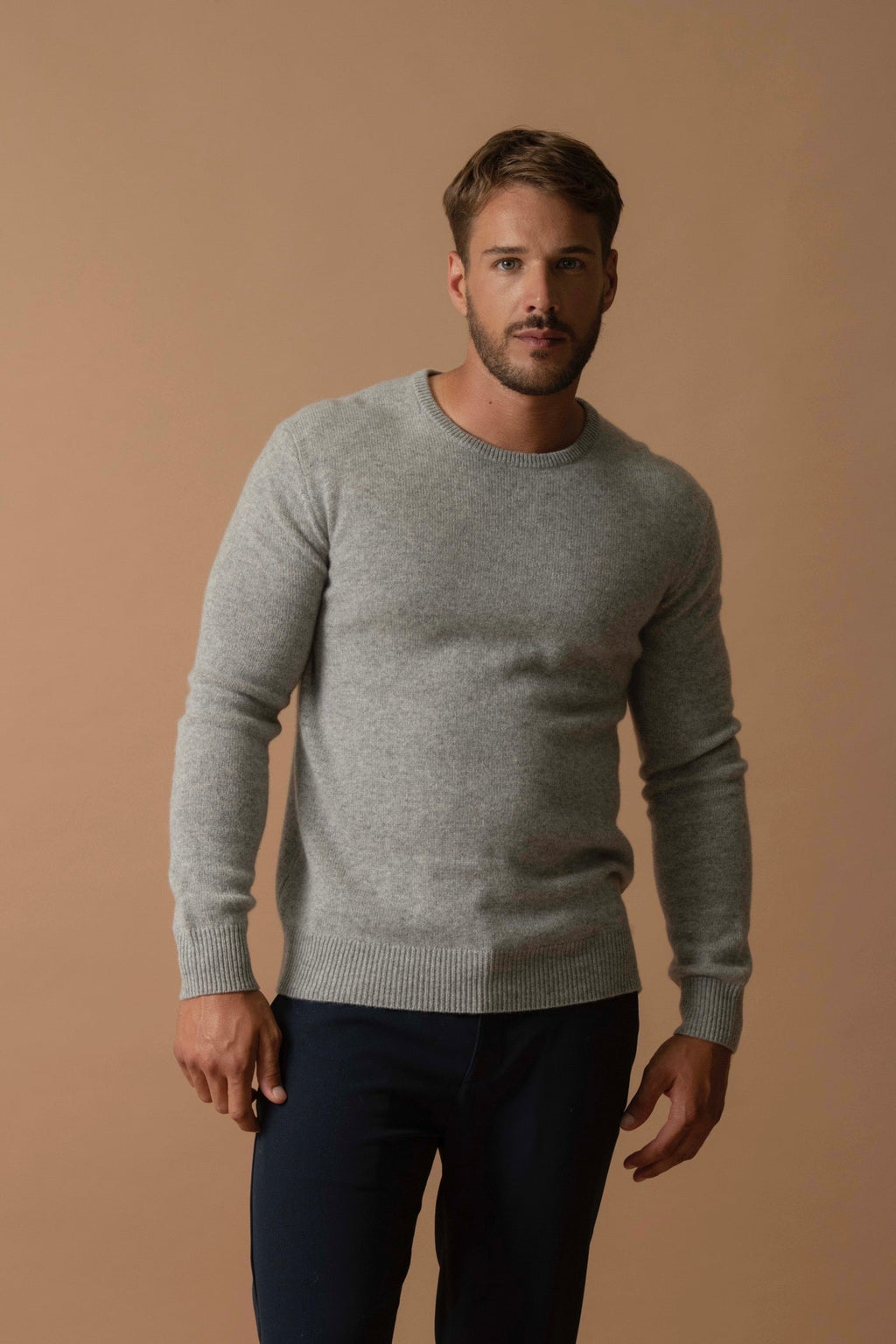 Pull Col Rond 4 Fils - Eden - Nuage Chiné