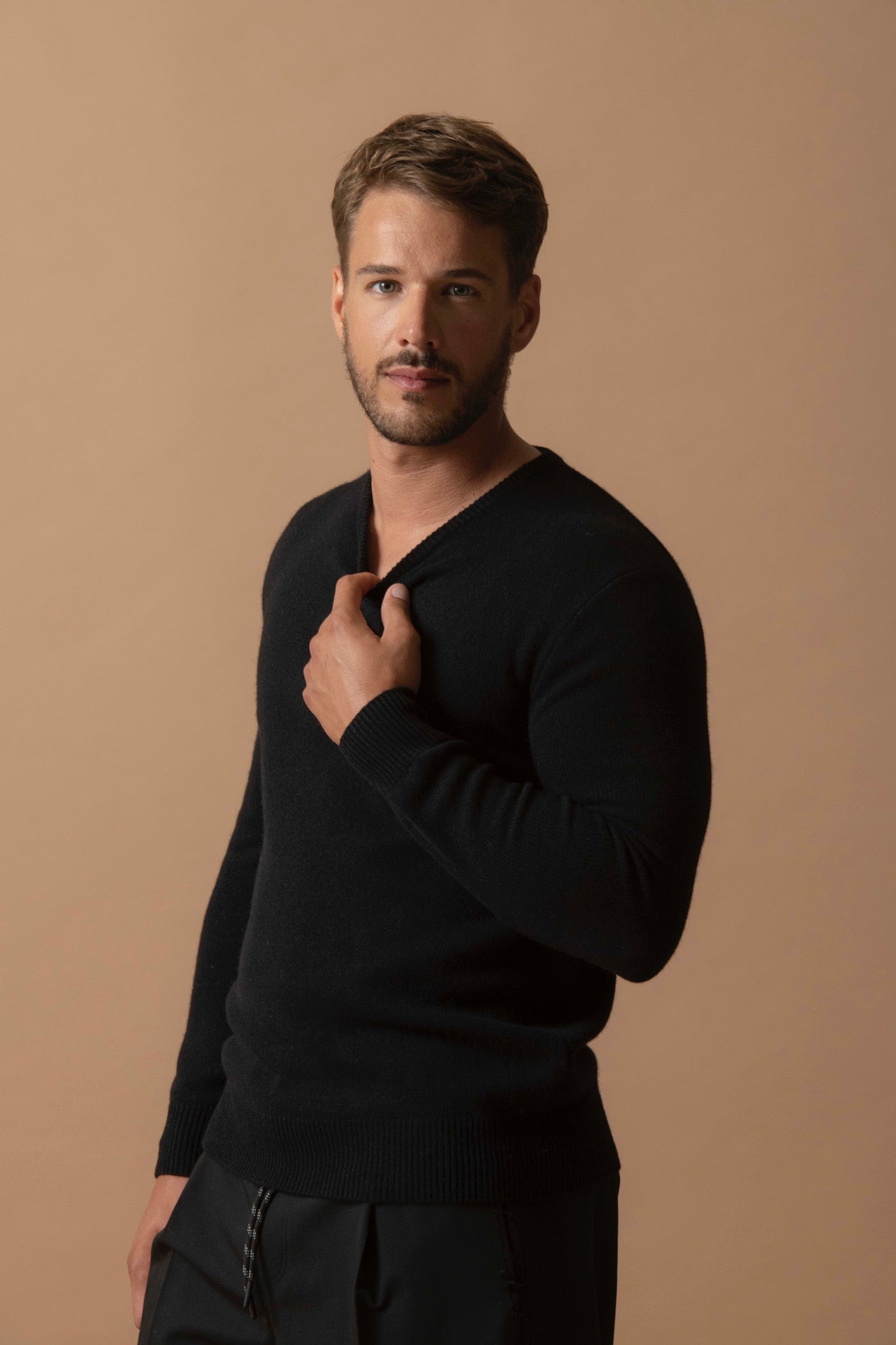 Pull Col Rond 4 Fils - Eden - Noir