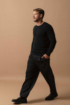 Pull Col Rond 4 Fils - Eden - Noir