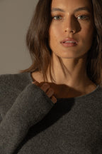 4-Ply Crew Neck Sweater - Marya - Heathered Anthracite