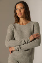Jersey de Cuello Redondo 4 Hilos Marya - Nube Jaspeada