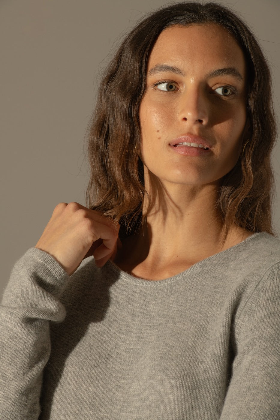Jersey de Cuello Redondo 4 Hilos Marya - Nube Jaspeada