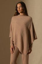 4-Ply Poncho - Georgia - Camel Heather