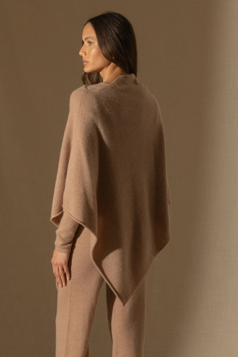 4-Ply Poncho - Georgia - Camel Heather