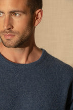 Pull Col Rond 4 Fils - Eden - Ocean Chiné