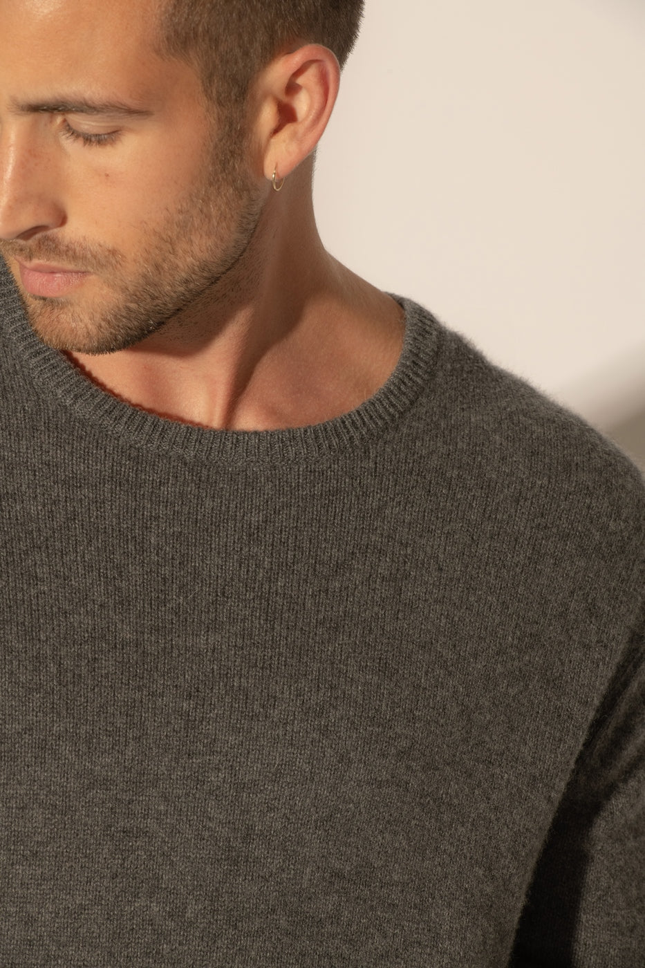 Maglione Girocollo 4 Fili Eden - Antracite Melange