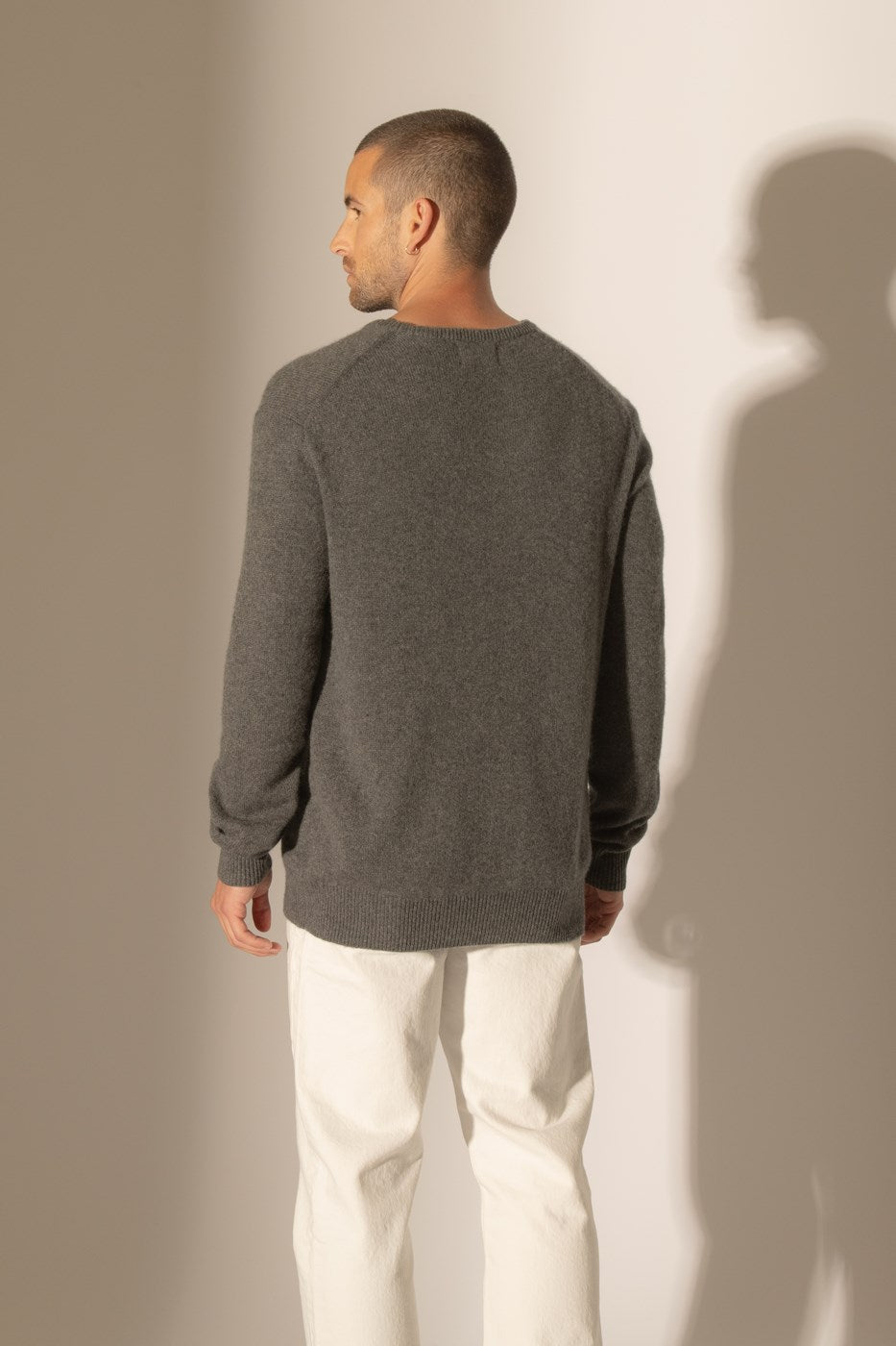 Maglione Girocollo 4 Fili Eden - Antracite Melange