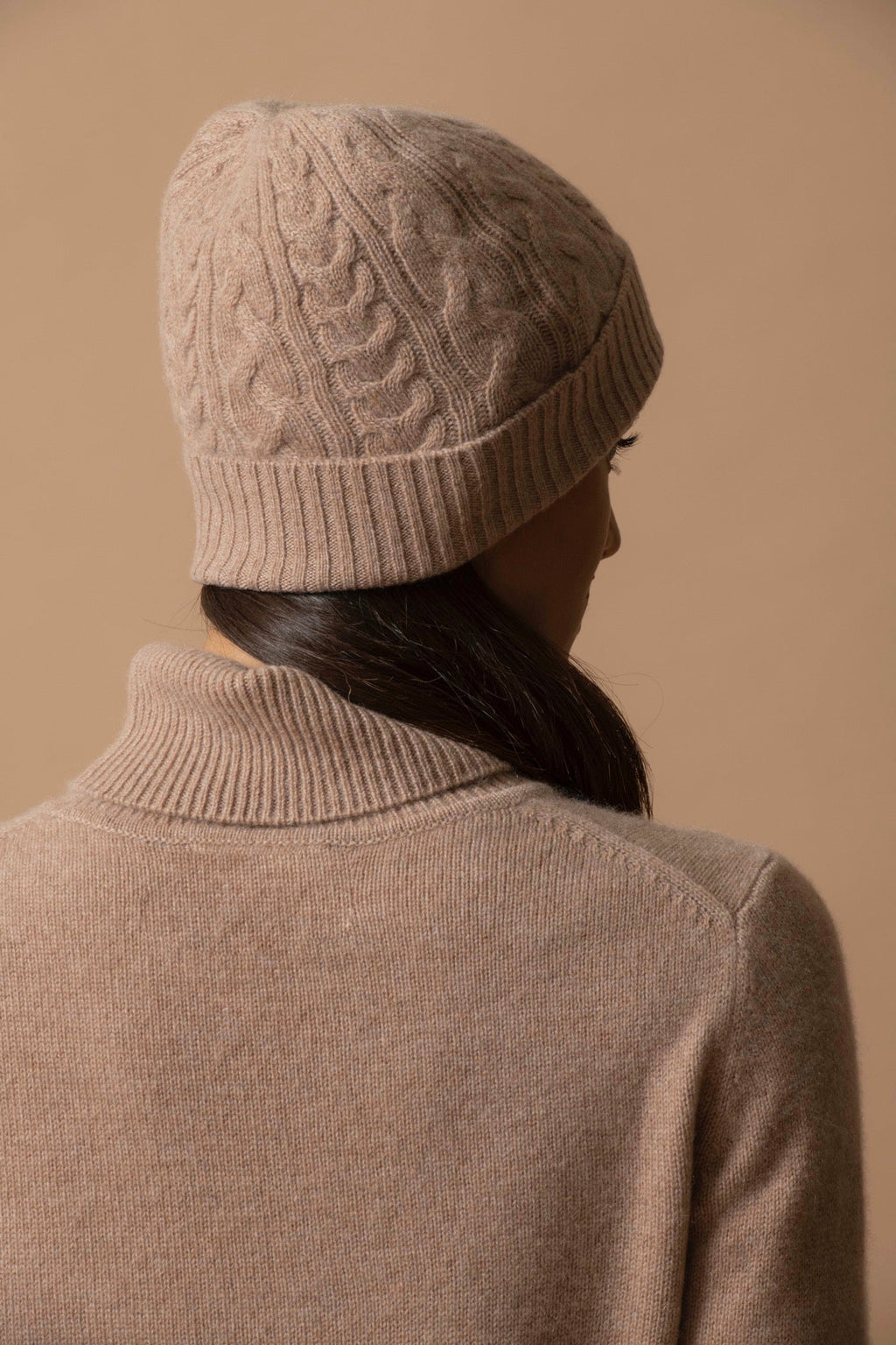 Pull Col Roulé 4 Fils - Willow - Camel Chiné