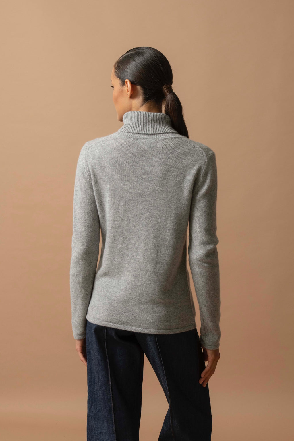 4-trådet Rullekravebluse Willow - Meleret Sky