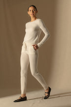 Pull Col Rond 4Fils Marya - Ivoire