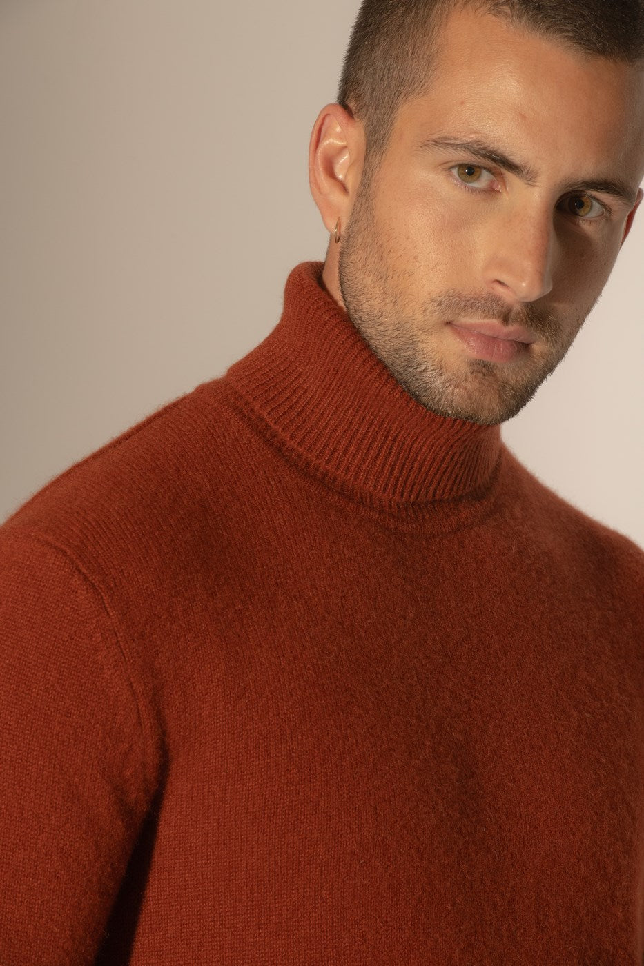 Pull Col Roulé 4 Fils Marius - Écureuil