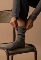 Chaussettes 4 Fils - Molilou - Taupe Chiné
