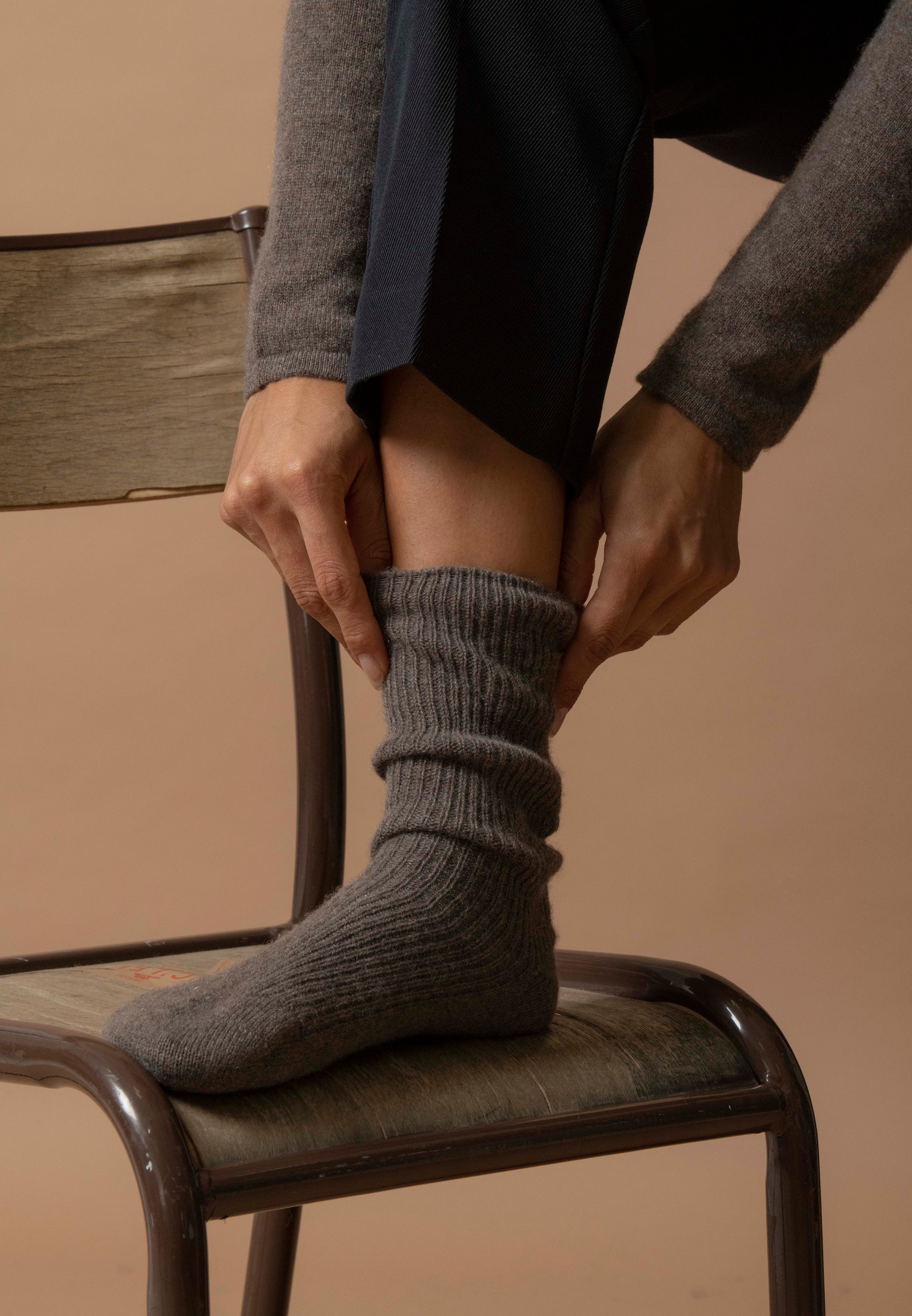 Chaussettes 4 Fils - Molilou - Taupe Chiné