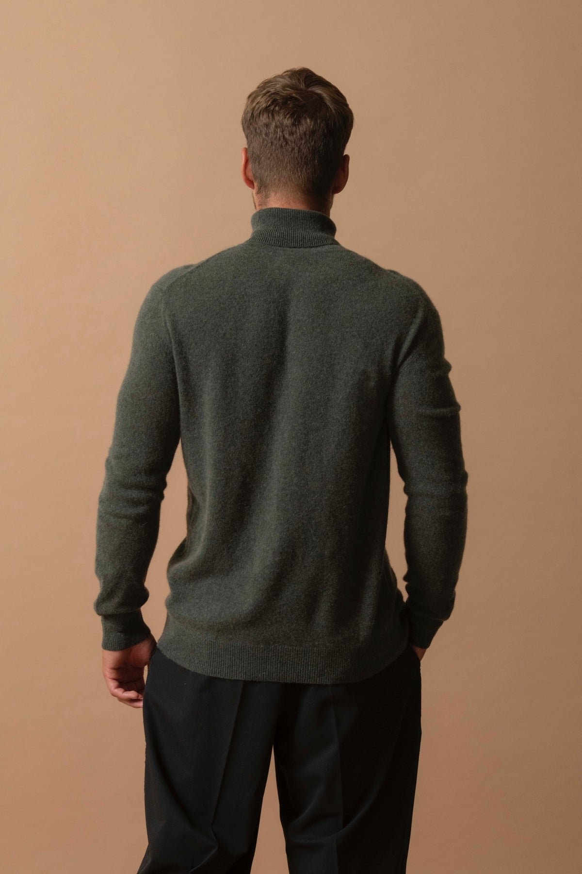 Pull Col Roulé Trevor - Kaki Chiné