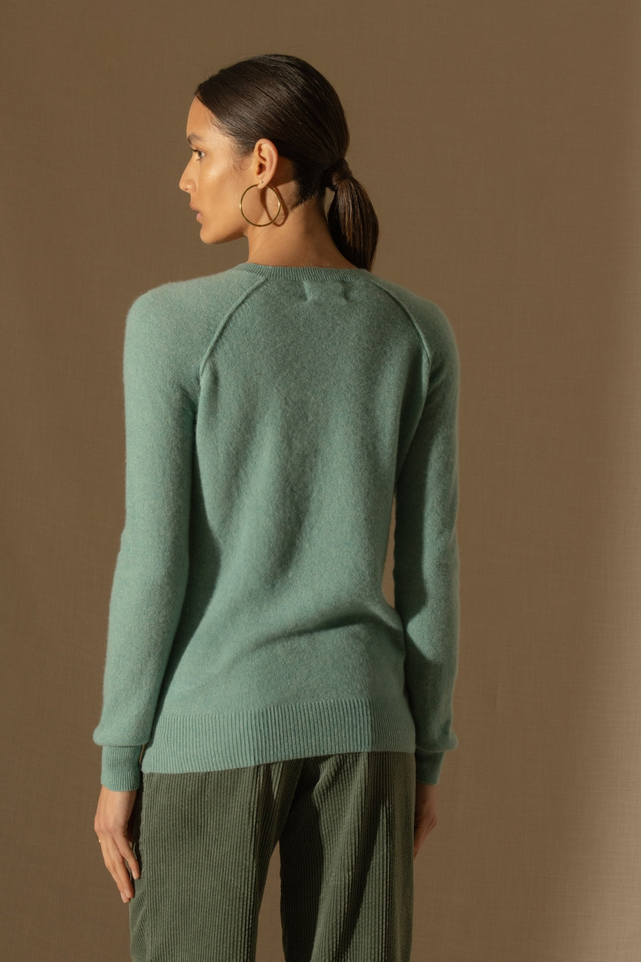 Pull Col Rond - Wilma - Vert Chiné