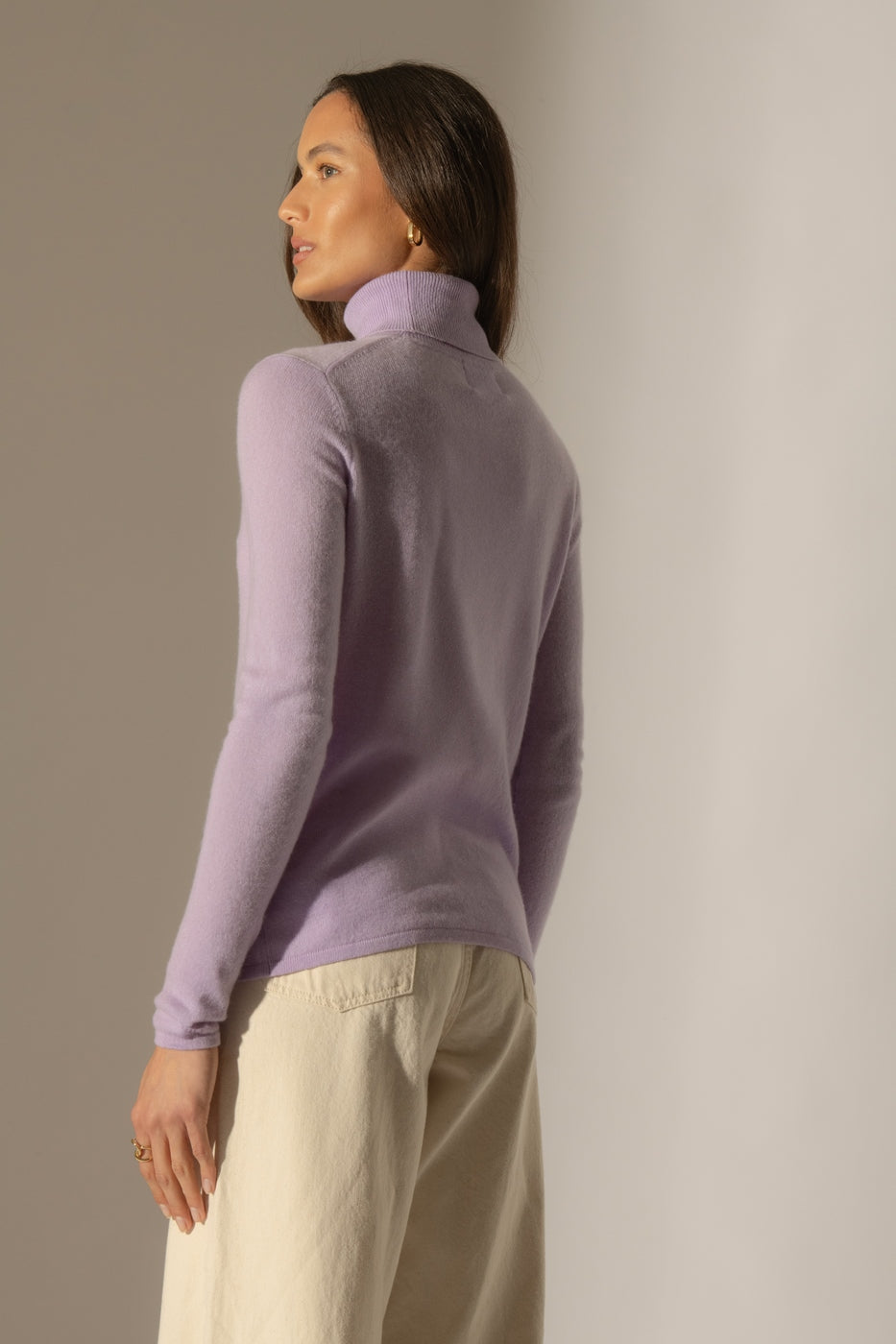 Pull Col Roulé - Ashley - Mauve