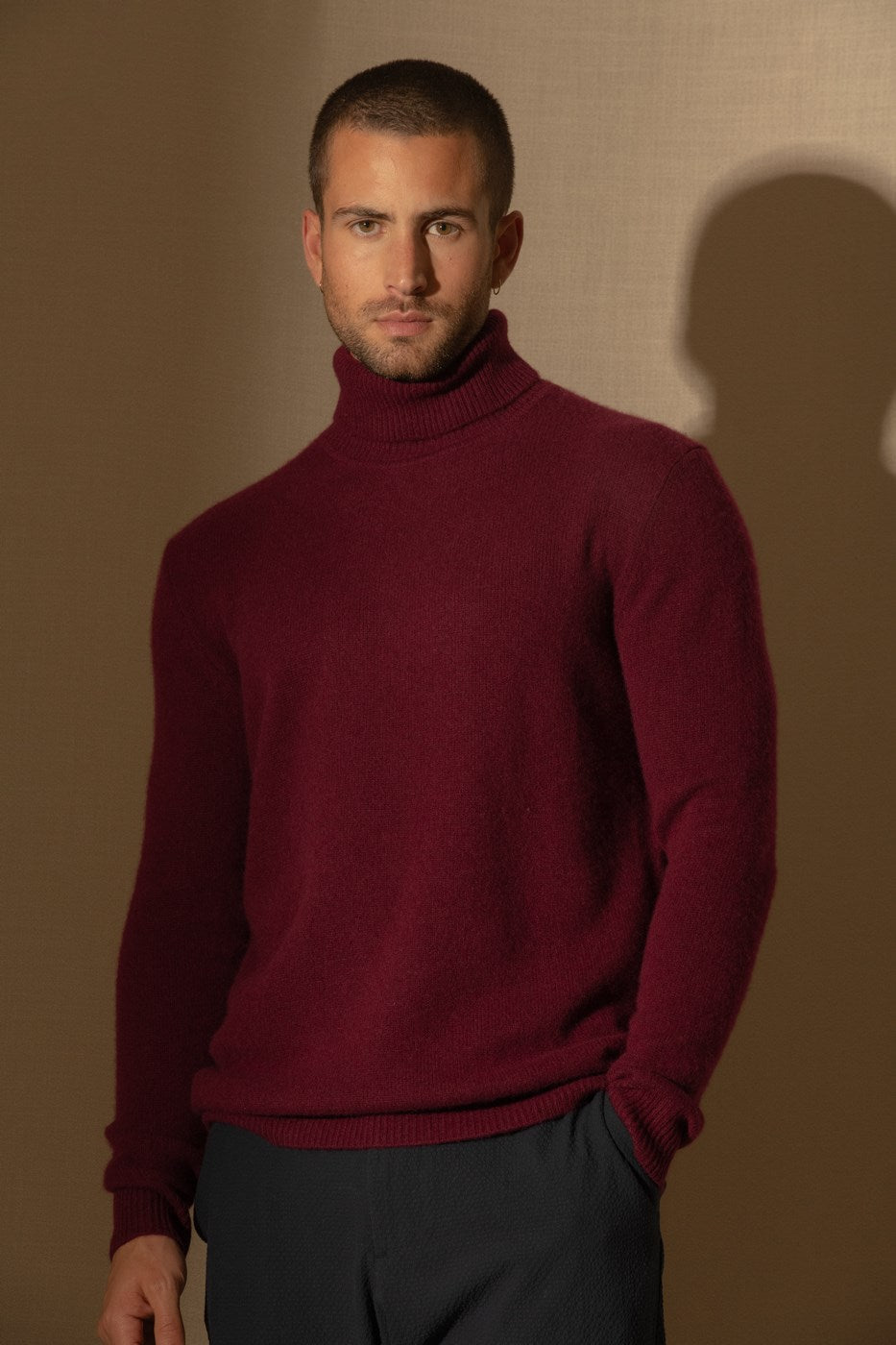 Pull Col Roulé 4 Fils - Marius - Bordeaux