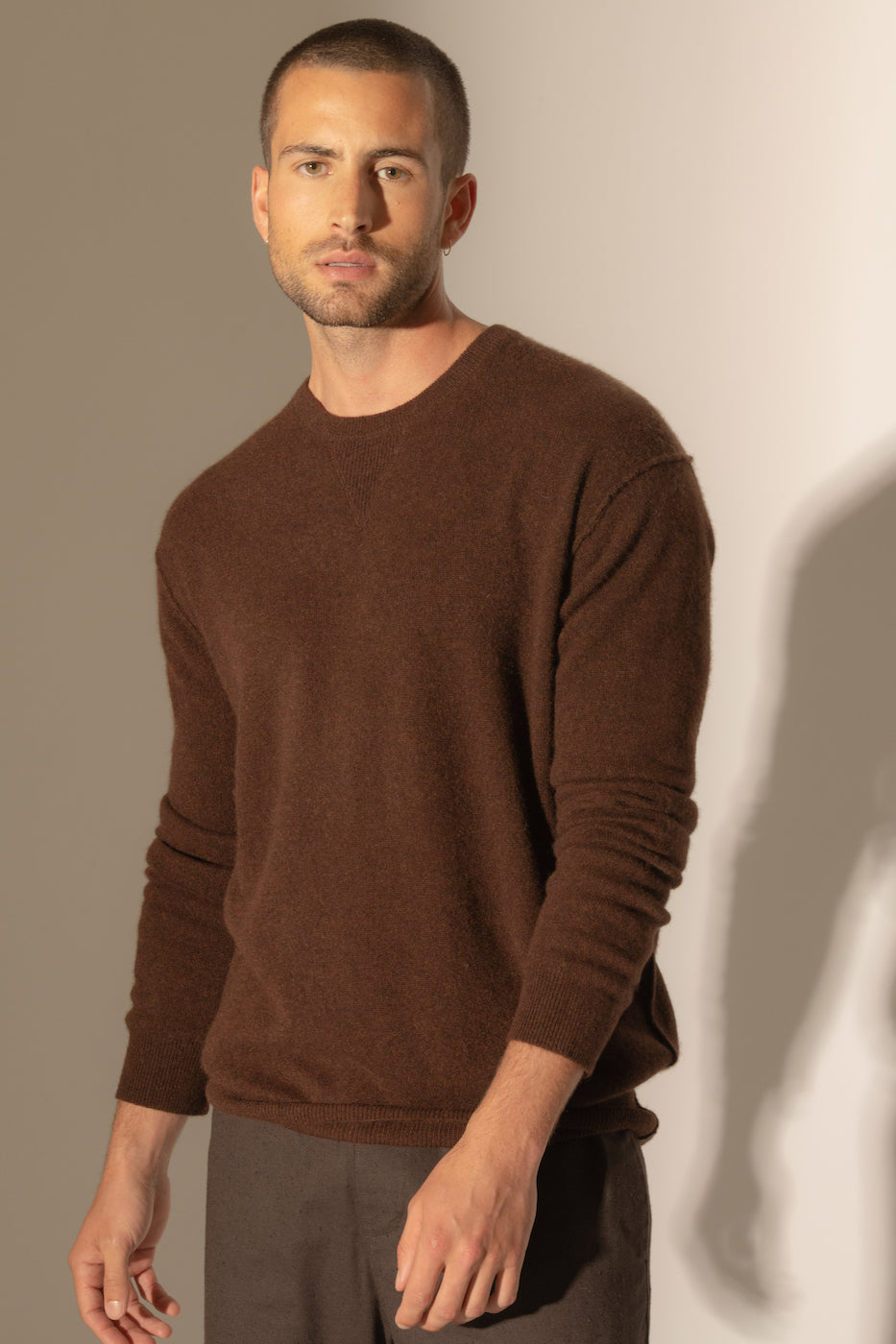 Pull Col Rond - Soan - Café