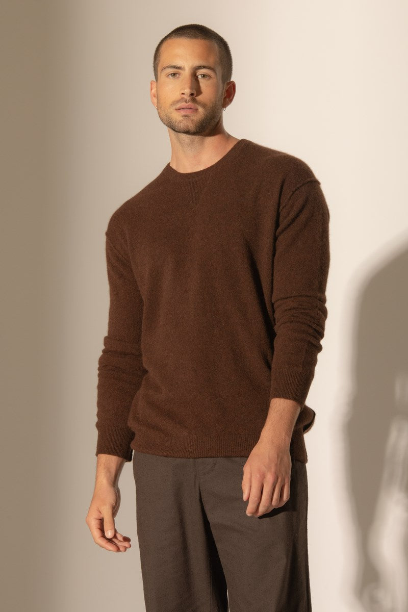 Pull Col Rond - Soan - Café