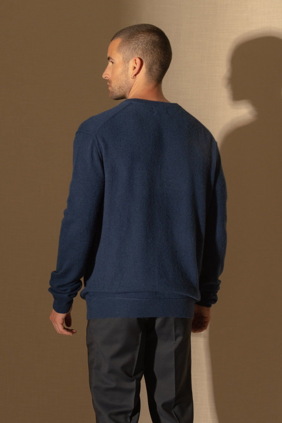 Lorenzo V-Neck Jumper - Midnight